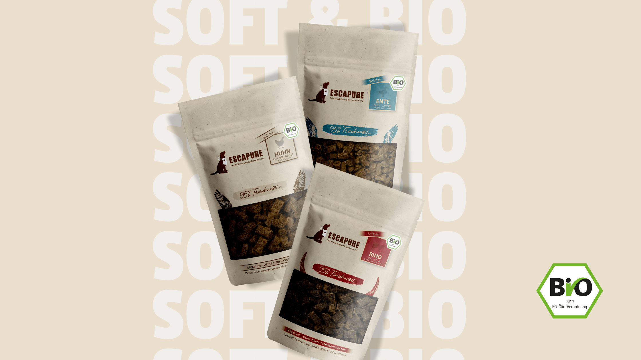 BIO Softies von Escapure – 100 % Bio. 100 % Genuss.