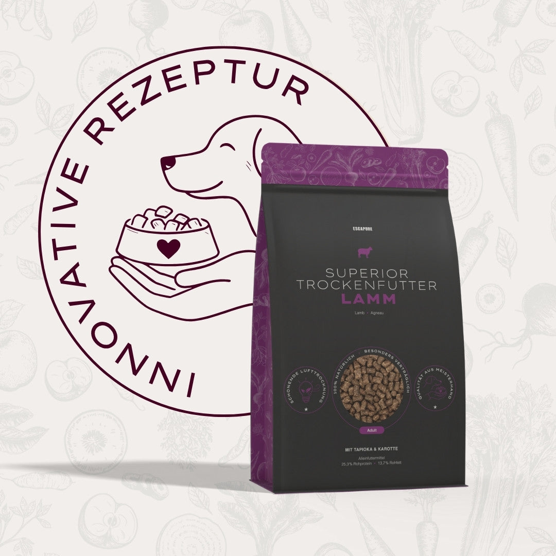 Trockenfutter mit Lamm – Monoprotein, getreidefrei