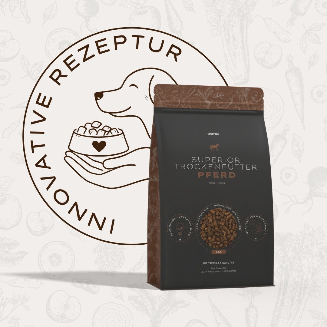 Trockenfutter Pferd – 60% Pferd, Monoprotein, getreidefrei