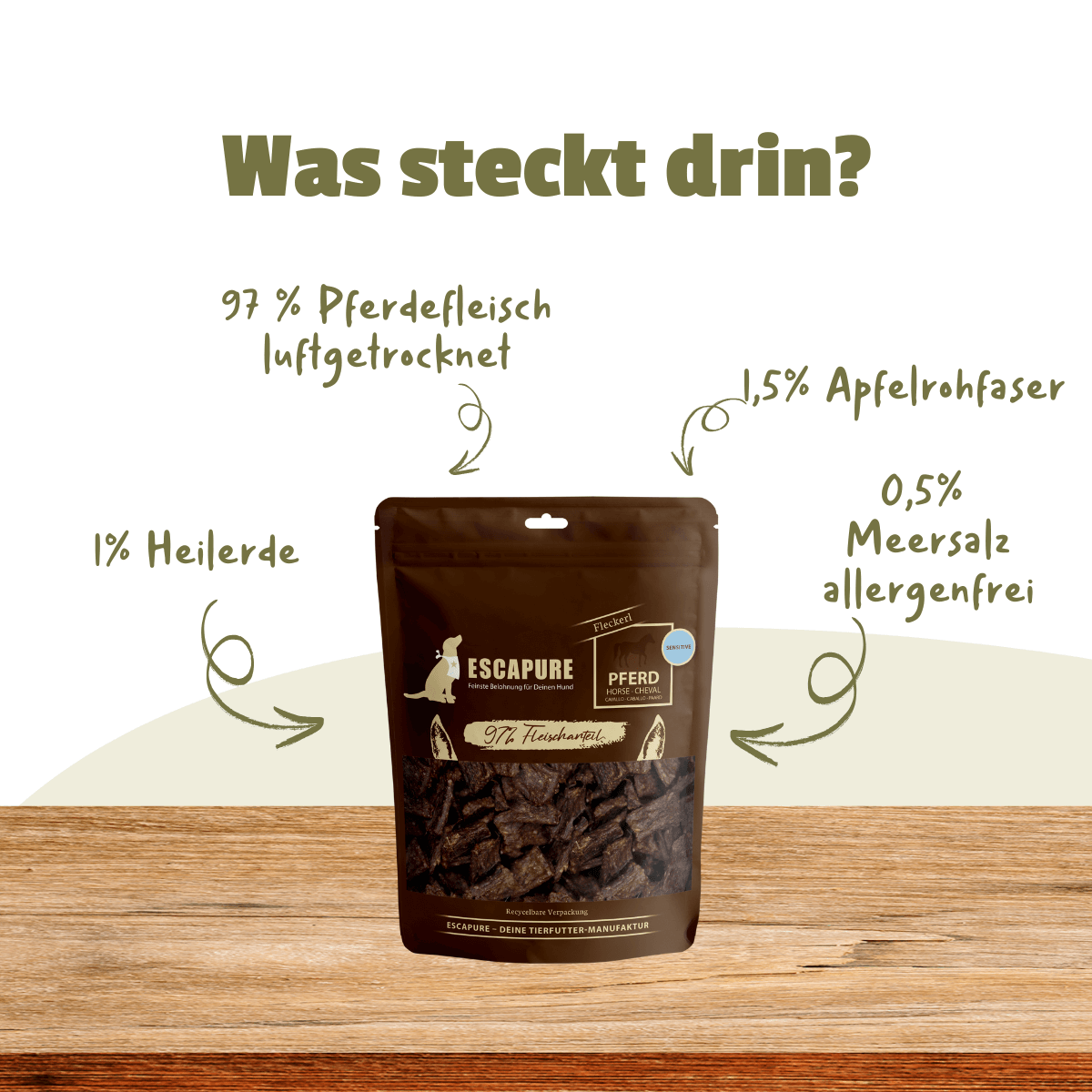 Pferde Snack mit Heilerde