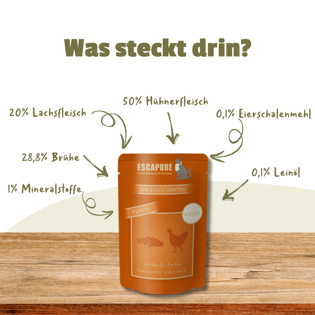 Katze Kitten Lachs & Huhn