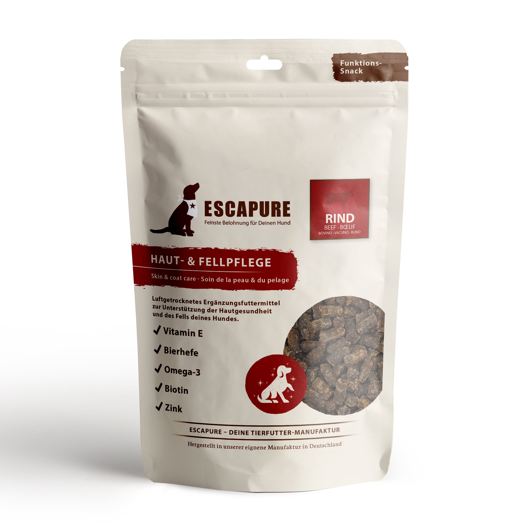 Hautpflege-Snacks mit Rind & Hähnchen – Für glänzendes Fell