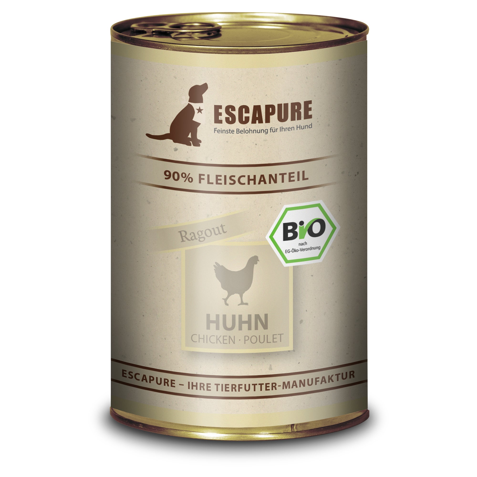 BIO Huhn Ragout  90% Fleisch & BIO-Gemse | Escapure